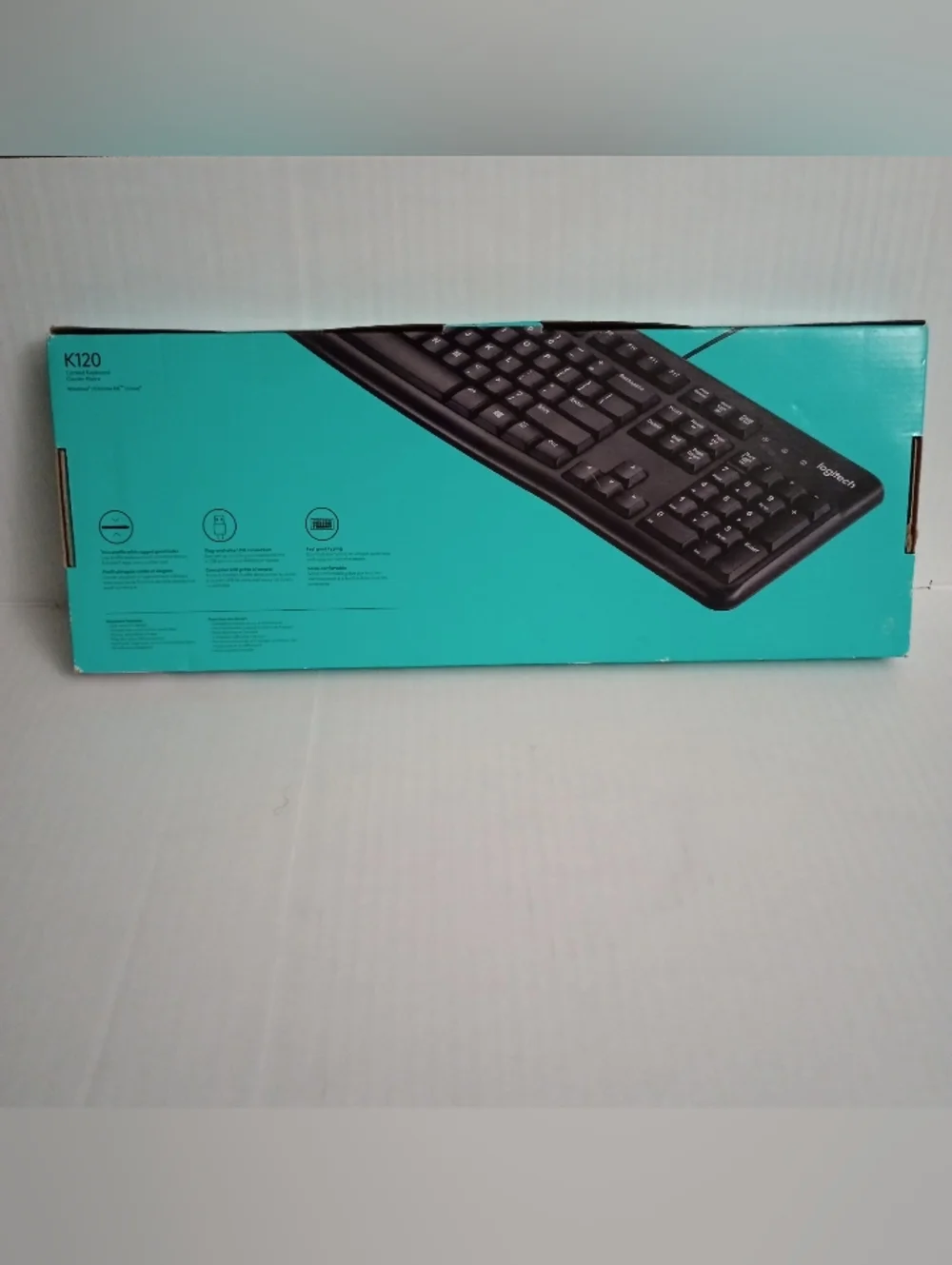 Logitech K120 Plug And Play Full Size Keyboard Corded USB Connection